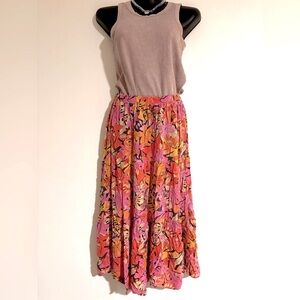 SKIRT Large Floral Midi/Maxi Japna rayon India